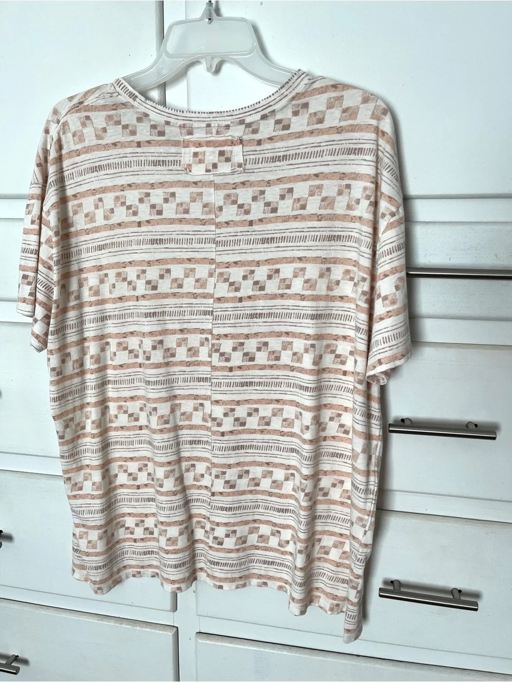 Free People Wee the Free Nina printed tee Top in taupe size small - Picture 4 of 9